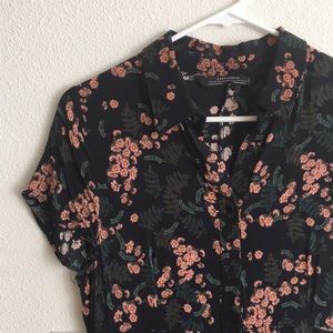 Zara Floral Button Down Dress